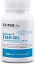 Petróleo de Pesca Omega-3 - 1000 mg Purificado " Deodorizado de Pescado Salvaje con EPA " DHA Fatty Acids ← Apoya Corazón, Cerebro, Salud del Cabello y la Esquía ← Suplemento - 90 Softgels