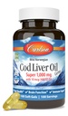Carlson - Cod Liver Oil, Super 1000 mg + Vitaminas A & D3, Wild Norwegian, Sustentably Sourced, 100 Softgels