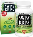 Suizo Kriss Herbal Laxative Tablets, Gentle & Natural Laxatives for Constipation Relief for Adults &amp; Children Over Age 6, Works in 6-12 Hours, Senna Laxative, 120 Tablets Total