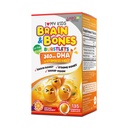 LABO Nutrition I My Kids Brain & Bones Chewable Burstlet, Gluten Free, for Stronger Bones & Behavioral Management, 76% Ultra-Concentrated rTG Form Omega 3 DHA Fish Oil, Vitamin D3 &amp; K2, Orange