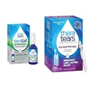 TheraTears SteriLid Eyelid Cleanser and Dry Eye Therapy Lubricant Eye Drops Bundle, 2 fl oz y 30 Vials