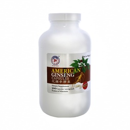 Hsu's SKU 1005 American Ginseng Capsules – Premium Wisconsin-Grown Ginseng Root Powder Suplemento sobre la energía 旗參丸    ← ← No GMO, Vegan, Gluten-Free, Energy & Wellness Support- 500ct