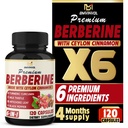 BMVINVOL 6in1 Suplemento bereberina con canela de Ceylán, raíz tumérica, cardo de leche, Artichoke, pimienta negra -120 cápsulas para 4 meses de suministro
