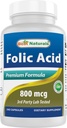 Mejores Naturales Ácido Fólico 800 mcg 240 Capsules