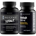Nugenix Essentials Shilajit y Total-T Testosterone Booster para Hombres
