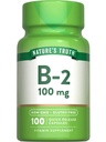 La verdad de la naturaleza B2 Vitamina TENIDO 100mg ANTE 100 cápsulas TENIDO NO GMO &amp; Gluten Suplemento gratuito
