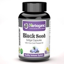 HERBOGANIC Frío Presionado Black/Seed Oil Softgels Capsules - 90 Cuenta - Blended with Other Herbal Products-Supports Global Health welness and Immunity (Black-Seed)