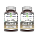 Fórmulas Increíbles Lecithin 1200 mg Suplemento de Softgels ← High Potency ← No Gluten Free (2 Pack, 240 Count)