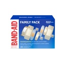 Bandejas adhesivas de la marca Bandages Family Variety Pack, Sheer &amp; Clear Flexible Sterile Bandages para primeros auxilios Cuidado de la herida para cortes menores " Scrapes, tamaños surtidos, 280 ct