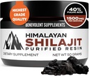 Puro Himalayan Shilajit Resin 1500mg ← 40% Fulvic Acid (Maximum Potency) ← Natural Shilajit for Men &amp; Women with 85+ Trace Minerals Suplemento for Energy & Performance ← Non GMO  50 Grams