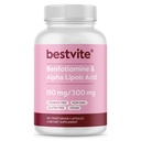 Benfotiamine 150mg / Alfa Lipoic Acid 300mg (120 cápsulas vegetarianas) - No Stearates - Vegan - Gluten Gratis - No GMO