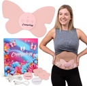 Alivio de calambres rosa-períodos Dispositivo de alivio de dolor, Masajeador de cáñamo para dolor menstrual y de espalda baja, reduce el malestar de endometriosis, unidad de pMS TENS, inalámbrico o cable, soporte natural del ciclo