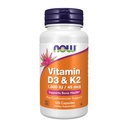 AHORA Suplementos, Vitamina D-3 " K-2, 1.000 UI/45 mcg, Plus Cardiovascular Support*, soporta la salud ósea*, 120 capsules