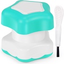 Johnbee Pill Crusher, Pill Grinder Fine Powder Extremely Fine. Compartimiento de almacenamiento. Pill Crushers for Elderly, Family and Pets. Silicone Edges. Grind Multiple Pills at Once - Cleaning Brush (Cyan)