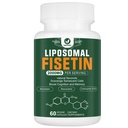 Suplemento de Fisetina Liposomal, 2000MG, 98% Antioxidantes Pure Fisetin Polyphenols, con Quercetin, TMG y Resveratrol, para el envejecimiento saludable, soporte cognitivo, 60 cápsulas