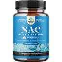 Natures Craft NAC Suplemento N-Acetyl Cysteine - Vegan High Absorption NAC 600mg por Serving Capsules - Glutathione Precursor para la limpieza del hígado Detox & Reparación Plus Lung Health - 90 Cuenta
