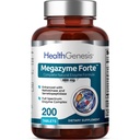Megazyme Forte 200 Tablets - Planta Natural Proteolítica Enzymes Nattozimes Serrazimes Soporta Sistema Digestivo Salud Inmune