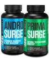 Booster de testosterona de la fábrica de Jacked para hombres Silencio Estrogen Blocker con Tongkat Ali - Androsurge Anti-Estrógeno + Primasurge Natural Test Booster - para el crecimiento muscular, vitalidad, energía, 30 días de suministro