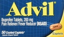 Caplets de Advil,200mg,50 ct