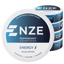 NZE Caffeine Nootropic Pouches (Peppermint) - Energy Pouches with 50mg Caffeine, Alpha GPC, L-Tyrosine &amp; L-Theanine with No Sugar or Artificial Sweeteners - 15 Nicotine Free Pouches Per Can - 5 Pack