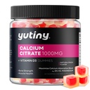 Calcio Citrato Gummies rellenos, Absorción extra Calcio Citrato de 1000 mg con vitamina D3, K2 &amp; Magnesio, Suplemento Chewable para Hueso, Salud muscular, 60 Cuenta