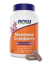 AHORA Foods Mannose Cranberry, 120 Veg Capsules - con PAC - 450mg dMannose, 250mg Whole Cranberry - Bladder Cleanse and Urinary Tract Health* - Vegan Friendly Supplement, Non-GMO