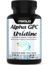 Alpha Gpc + Uridine 900mg – Powerful Nootropic for Boost Focus, Memory, Energy, Mood " Cognitive Performance – 120 Vegetarian Capsules