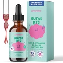 JoySpring Burst B12 Drops - Complejo de vitamina B para niños (2 fl oz) B2, B6, B5 + Methylcobalamin B12 Niños Suplemento para apoyar el crecimiento saludable y el desarrollo, Vegan B12, Edades 2-16+ 60 Servimientos