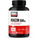 FORCE FACTOR Niacin Vitamina B3 para apoyar la energía celular y la salud cardiovascular, Niacin 500mg Suplemento de salud cardíaca, Vegan, No gelatina, No GMO, 100 cápsulas vegetales