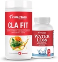 Evolution Advance Sport Nutrition CLA Fit – Safflower Conjugated Linoleic Acid Supplement, Support Lean Muscle Mass, Promote Energy (90 Softgels)+Water Less – Reduce la retención de agua (60 cápsulas)