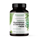 Laboratorios de esmeralda Glucosamina " Condroitina con MSM - Salud ósea " Suplemento de salud conjunta - Sin gluten - 120 cápsulas (30 días de suministro)