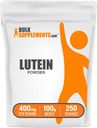 BulkSupplements.com Lutein Powder - de Marigold Flower Extract, Eye Supplement, Lutein 20mg - Antioxidant Source, Gluten Free, 400mg por Serving, 100g (3.5 oz) (Pack of 1)