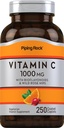Piping Rock Vitamina C 1000mg tención 250 Caplets Silencio con Bioflavonoids & Rose HIPS Silencio Vegetarian, Non-GMO, Gluten Free Supplement