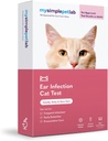 MySimplePetLab Cat Ear Infection Test Kit, Vet Aprobado, Detecta levadura & Bacterias, kit de correo, Resultados rápidos, Fácil uso en el hogar para el estómago, Orejas picantes, Asistencia Cat Ear Health