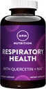 MRM Respiratory Health Silencio con Quercetin + NAC TENIDO Apoyos Liver &amp; Mitocondrial Health TEN Vegan + No-GMO + Gluten Free TEN 30 Servimientos