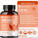 Suplemento puro de zinc 25mg - TRAACS Bisglycinate Chelate - 120 cápsulas para el soporte de inmuno, la salud de la piel y la energía - para hombres y mujeres