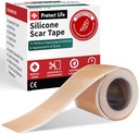 Protect Life Silicone Scar Sheets 1.6" x 118" Roll-3M - Tapa de cicatriz de grado médico para la eliminación de bombas de Keloid - Reutilizable Silicone Tape Scar Removal Strips, Patches for Surgical Scars, C Section