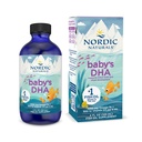 Naturales nórdicos DHA del bebé, desarmado - 4 oz - 1050 mg Omega-3 + 300 UI Vitamina D3 - Apoya el desarrollo del sistema nervioso, visión y nerviosismo en bebés - no GMO - Serviciones mayo Vary