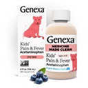 Genexa Acetaminofén limpio para niños ← Ingredientes preferidos por pediatra tóxico Dolor " Fever Reductor para niños TENIDO Dye Gratis, 0% Aditivos artificiales TENIDO Edades 2-11, Delicious Organic Blueberry Liquid, 4 fl oz