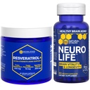 NATURAL STACKS NeuroLife &amp; Resveratrol Supplement Bundle - Supports Longevity & Brain Aging* - 120 Total Capsules