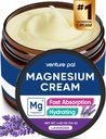 Venture Pal Magnesium Lotion, Topical Magnesium Cream for Sleep, Leg Cramps & Pain, Muscle Relax, Calma, Moisturizing Supplement with Coconut Oil, Shea Butter & Hyaluronic Acid, Safe for Kids