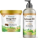 NaturVet – Salmon Oil Skin " Coat Plus Omegas - 17 Oz Oil - NaturVet – Omega-Gold Plus Salmon Oil - 90 Soft Chews