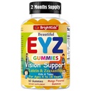 BrightKids Eye Health Gummies for Kids &amp; Teens – Lutein & Zeaxanthin Vision Support – Vegan, Non-GMO Eye Vitamins for Screen Time – Tasty Mango Flavor – 60 Gummies