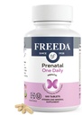 FREEDA Prenatal Vitamina - Kosher Prenatals - Vitaminas Prenatales con Hierro, Ácido Fólico Prenatal, Choline, Vitamina D - One Daily Pre Natal Multivitamin Support for Pregnant & Lactating Women (100)