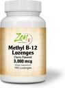 Best Metholated b12 Vitamina &amp; B12 con suplemento ácido fólico - con vitaminas B-6, ácido fólico, biotina - Apoyo a la salud cardiovascular, sistema inmunológico saludable, función cerebral &amp; nerviosa - 100 Lozenge