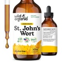 Wild & Organic St Johns Wort Tincture - Mood Support - Calming St John's Wort Suplemento - Hypericum Perforatum Herbal Liquid Drops - Vegan, Azúcar &amp; Alcohol Gratis - 4 fl oz