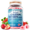 Calcio Citrate Suplemento 1000mg para Hombres, 6-en-1 Calcio Magnesio Zinc Gummies + Vitamina D3, B6 &amp; Potasio Alta Absorción para Huesos, Dientes, Muscle &amp; Nerve Health, Vegan, Sugar Gratis,60Cts