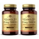 Solgar Vitamina D3 (Cholecalciferol) 10 mcg (400 UI) - 100 Softgels, Pack de 2 - Ayuda a mantener los huesos saludables " dientes - Apoyo al sistema inmunológico - No GMO, Gluten Free, Dairy Free - 200 Total Servings
