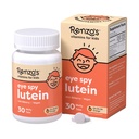 Luteina de especias oculares de Renzo con extracto de arándanos, vitaminas disoluvables para la salud ocular, suplementos sin azúcar, 30 pestañas de color naranja