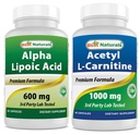 Mejores Naturales Ácido Lipoico alfa 600 mg " Acetyl L-Carnitine 1000mg
